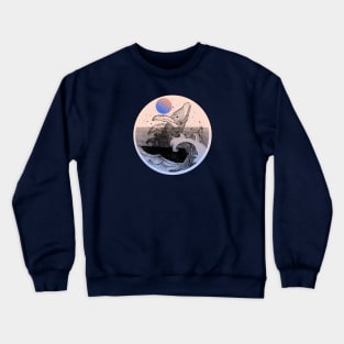 Jumping Whale in the Waves Crewneck Sweatshirt